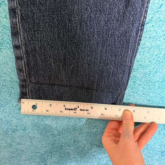 GAP Women’s Y2K Straight Leg Jeans Sz 31/12 Long High Rise 90s Style Dark Indigo - Picture 12 of 16